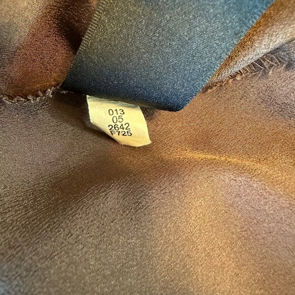 Mossimo Womens Brown Embroidered Scalloped Edges Short Sleeve Peasant Blouse XL - Picture 7 of 8